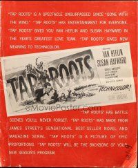 7y954 TAP ROOTS pressbook '48 art of Susan Hayward, Van Heflin & Native American Boris Karloff!