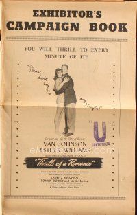 7y580 THRILL OF A ROMANCE Australian pressbook '45 Van Johnson & Esther Williams, different!
