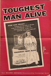 7y968 TOUGHEST MAN ALIVE pressbook '55 G-Man Dane Clark is too tough to handle!