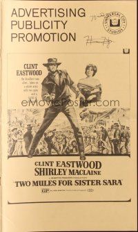 7y975 TWO MULES FOR SISTER SARA pressbook '70 art of gunslinger Clint Eastwood & Shirley MacLaine!
