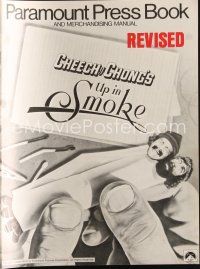 7y981 UP IN SMOKE revised pressbook '78 Cheech & Chong marijuana drug classic, Scakisbrick art!