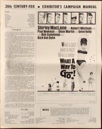 7y990 WHAT A WAY TO GO pressbook '64 Shirley MacLaine, Paul Newman, Robert Mitchum, Dean Martin