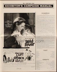 7y993 WILD RIVER pressbook '60 directed by Elia Kazan, Montgomery Clift embraces Lee Remick!