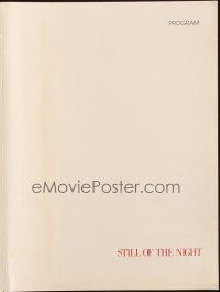 7y369 STILL OF THE NIGHT screening program '82 Roy Scheider & Meryl Streep, if looks could kill!