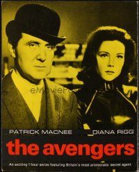 7y210 AVENGERS English promo brochure '60s sexy Diana Rigg & Patrick Macnee, great content!