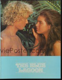 7y397 BLUE LAGOON promo brochure '80 sexy young Brooke Shields & Christopher Atkins!