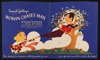 7y484 WOMAN CHASES MAN trade ad '37 art of Miriam Hopkins & Joel McCrea by Jacques Kapralik!