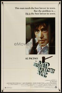 7z030 AND JUSTICE FOR ALL 1sh '79 Al Pacino, Jack Warden, directed by Norman Jewison!