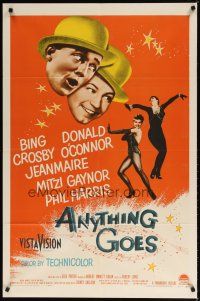 7z038 ANYTHING GOES 1sh '56 Bing Crosby, Donald O'Connor, Cole Porter!