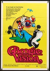 7z092 BOOGIEVISION 1sh '70s James Bryan directed wacky comedy, Frank Millen, cool art!