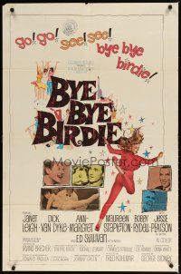 7z108 BYE BYE BIRDIE 1sh '63 cool artwork of sexy Ann-Margret dancing, Dick Van Dyke!