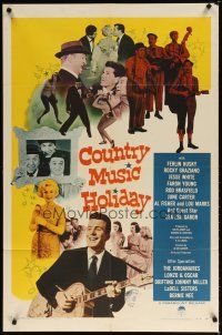 7z153 COUNTRY MUSIC HOLIDAY 1sh '58 Zsa Zsa Gabor, Ferlin Husky & other country music stars!