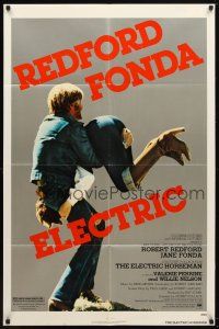 7z208 ELECTRIC HORSEMAN 1sh '79 Sydney Pollack, great image of Robert Redford & Jane Fonda!