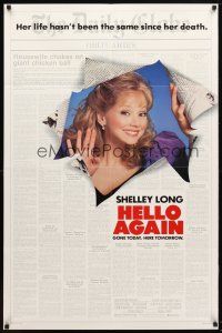 7z344 HELLO AGAIN 1sh '87 Shelley Long's life hasn't been the same since her death!