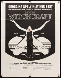 7z349 HIGH PRIESTESS OF SEXUAL WITCHCRAFT 1sh '73 Georgina Spelvin, sexy art of woman w/candle!