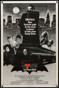 7z458 LOVE AT FIRST BITE 1sh '79 AIP, wacky vampire image of George Hamilton as Dracula!