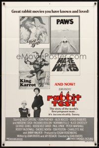 7z648 RABBIT TEST style A 1sh '78 director Joan Rivers, Billy Crystal is the first pregnant man!