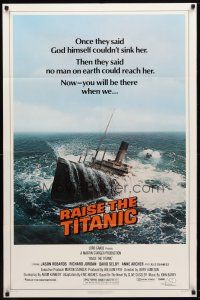 7z654 RAISE THE TITANIC 1sh '80 cool image of ship being pulled from the depths of the ocean!