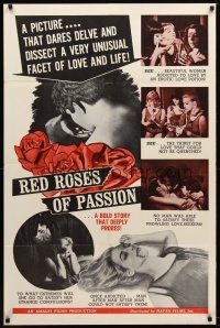 7z659 RED ROSES OF PASSION 1sh '66 beautiful women addicted to love by an erotic love potion!