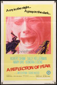 7z662 REFLECTION OF FEAR 1sh '72 Robert Shaw, a cry in the night, creepy image!