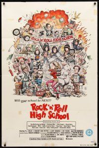 7z678 ROCK 'N' ROLL HIGH SCHOOL 1sh '79 artwork of the The Ramones by William Stout!