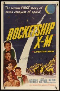 7z681 ROCKETSHIP X-M 1sh '50 Lloyd Bridges in the FIRST story of man's conquest of space!