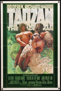 7z829 TARZAN THE APE MAN advance 1sh '81 art of sexy Bo Derek & Miles O'Keefe by James Michaelson!