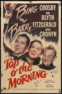 7z886 TOP O' THE MORNING style A 1sh '49 Bing Crosby & Barry Fitzgerald find the Blarney Stone!