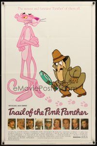 7z892 TRAIL OF THE PINK PANTHER 1sh '82 Peter Sellers, Blake Edwards, cool cartoon art!