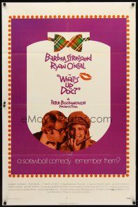 7z956 WHAT'S UP DOC 1sh '72 Barbra Streisand, Ryan O'Neal, directed by Peter Bogdanovich!