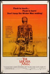 7z966 WICKER MAN 1sh '74 Christopher Lee, Britt Ekland, cult horror classic!