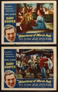 8a803 ADVENTURES OF MARCO POLO 2 LCs R54 Gary Cooper, Sigrid Gurie, romance & adventure!