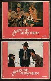 8a812 ANOTHER MAN ANOTHER CHANCE 2 LCs '77 Claude Lelouch, James Caan, Genevieve Bujold!