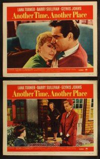 8a814 ANOTHER TIME ANOTHER PLACE 2 LCs '58 sexy Lana Turner has an affair with young Sean Connery!