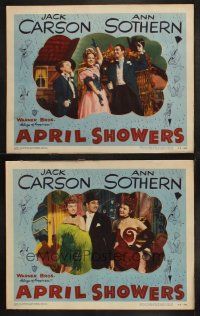 8a817 APRIL SHOWERS 2 LCs '48 Jack Carson, Ann Sothern , songs, girls & fun galore!