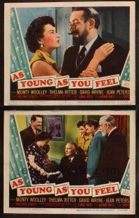 8a818 AS YOUNG AS YOU FEEL 2 LCs '51 Monty Woolley, Thelma Ritter, Jean Peters