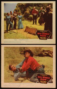 8a852 BOTH BARRELS BLAZING 2 LCs '45 great images of Charles Starrett as The Durango Kid!
