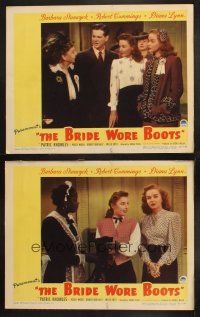8a856 BRIDE WORE BOOTS 2 LCs '46 Robert Cummings, Barbara Stanwyck, directed by Irving Pichel!