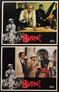 8a860 BURN 2 int'l LCs '70 Marlon Brando profiteers from war, directed by Gillo Pontecorvo!