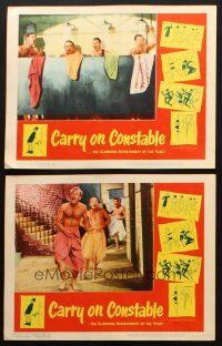 8a866 CARRY ON CONSTABLE 2 LCs '61 wacky images of naked English cops in the shower!