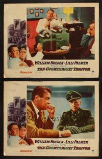 8a874 COUNTERFEIT TRAITOR 2 LCs '62 William Holden, Hugh Griffith, magnificent adventure!