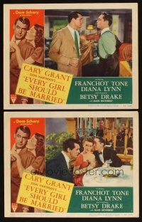 8a892 EVERY GIRL SHOULD BE MARRIED 2 LCs '48 pretty Diana Lynn, Cary Grant, Franchot Tone!