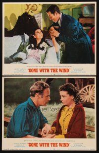 8a903 GONE WITH THE WIND 2 LCs R68 Clark Gable, Vivien Leigh, Leslie Howard, all-time classic!