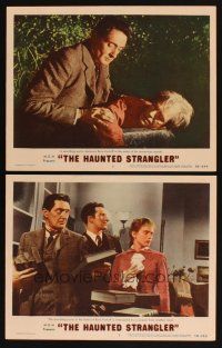 8a907 HAUNTED STRANGLER 2 LCs '58 Boris Karloff, Jean Kent, English serial killer mystery!