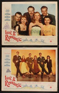 8a918 ISN'T IT ROMANTIC 2 LCs '48 Veronica Lake, Mona Freeman, Mary Hatcher, Billy De Wolfe!