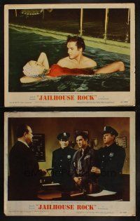8a920 JAILHOUSE ROCK 2 LCs '57 Elvis Presley swimming with lovely Jennifer Holden & with cops!
