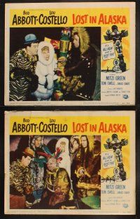8a928 LOST IN ALASKA 2 LCs '52 great images of Bud Abbott & Lou Costello with Eskimos!