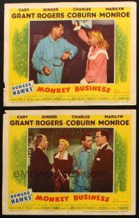 8a939 MONKEY BUSINESS 2 LCs '52 Cary Grant, Ginger Rogers, directed by Howard Hawks.