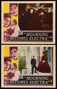 8a942 MOURNING BECOMES ELECTRA 2 LCs '48 Rosalind Russell & her mother love the same man!