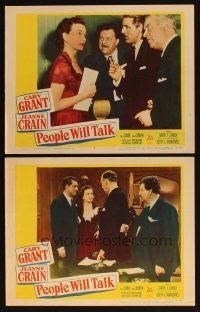 8a956 PEOPLE WILL TALK 2 LCs '51 Cary Grant, Jeanne Crain, Walter Slezak!